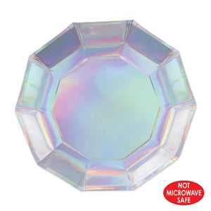 Iridescent Decagon Plates (Pack of 96)