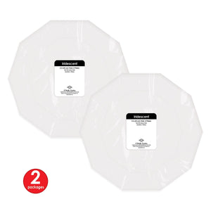 Iridescent Decagon Plates (Pack of 96)