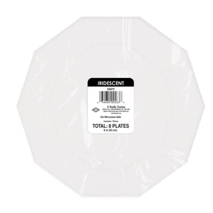 Iridescent Decagon Plates (Pack of 96)