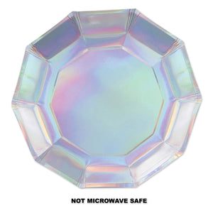 Iridescent Decagon Plates (Pack of 96)