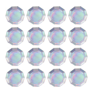 Iridescent Decagon Plates (Pack of 96)