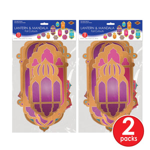 Bulk Foil Lantern & Mandala Cutouts (Case of 132) by Beistle