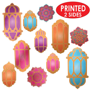 Bulk Foil Lantern & Mandala Cutouts (Case of 132) by Beistle