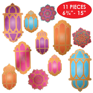 Bulk Foil Lantern & Mandala Cutouts (Case of 132) by Beistle