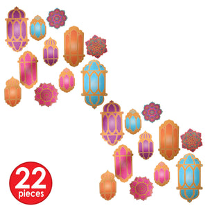 Bulk Foil Lantern & Mandala Cutouts (Case of 132) by Beistle