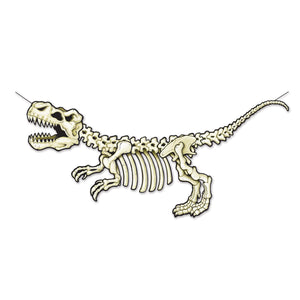 T-Rex Skeleton Party Streamer - Bulk 12 Pack