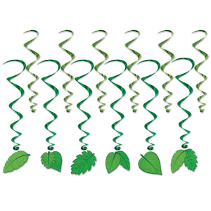 Tropical Leaves Party Whirls - Bulk 72 Pack