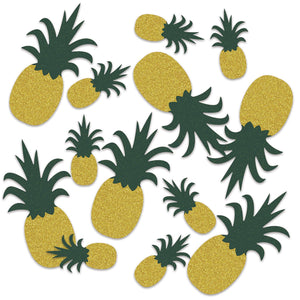 Luau Party Pineapple Deluxe Sparkle Confetti (0.5 Oz/Pkg) - Bulk/12 Packs