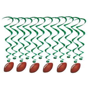 Football Party Whirls - Bulk 72 Pack