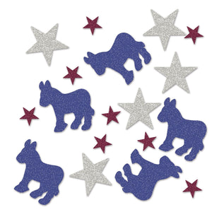 Democratic Deluxe Sparkle Party Confetti (0.5 Oz/Pkg) - Bulk/12 Packs