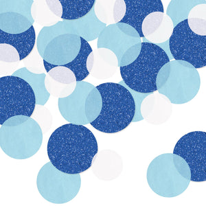 Dot Deluxe Sparkle Party Confetti Blue/White (0.5 Oz/Pkg) - Bulk/12 Packs