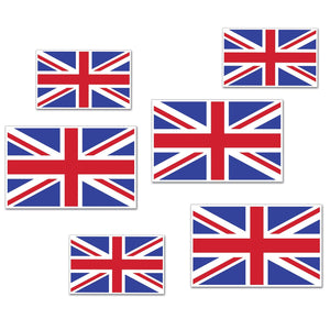 British Flag Party Cutouts - Bulk 72 Pack