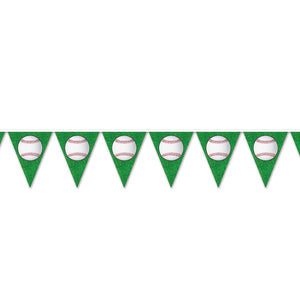 Baseball Party Pennant Banner - Bulk 12 Pack