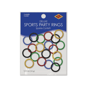 Bulk Sports Party Rings Del Sparkle Confetti (12 Packages) by Beistle