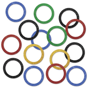 Sports Party Rings Del Sparkle Confetti (0.5 Oz/Pkg) - Bulk/12 Packs