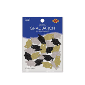 Bulk Graduation Deluxe Sparkle Confetti (12 Packages) by Beistle