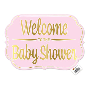 Bulk Foil Welcome To The Baby Shower Yard Sign (Case of 6) by Beistle