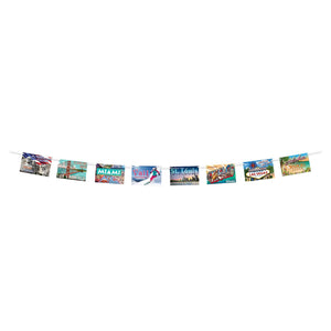 Travel America Postcard Party Streamer - Bulk 12 Pack