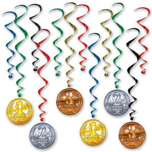 Award Medal Party Whirls - Bulk 72 Pack