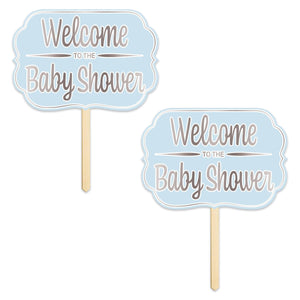 Bulk Foil Welcome To The Baby Shower Yard Sign (Case of 6) by Beistle