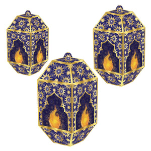 Foil Ramadan Paper Lanterns - Bulk 36 Pack