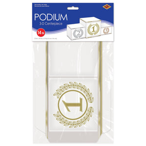 Bulk 3-D Podium Centerpiece (Case of 12) by Beistle