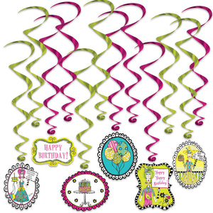 Dolly Mama's Adult Celebration Party Whirls - Bulk 72 Pack