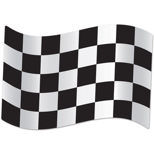 Jumbo Checkered Flag Party Cutouts - Bulk 24 Pack