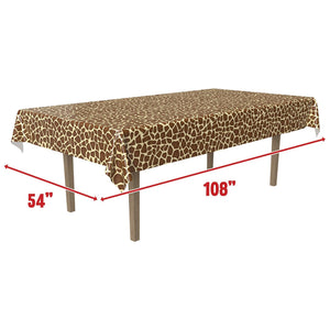 Bulk Giraffe Print Tablecover (Case of 12) by Beistle