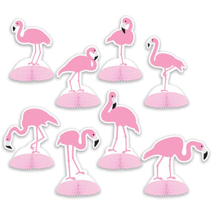 Luau Party Flamingo Mini Centerpieces - Bulk 96 Pack