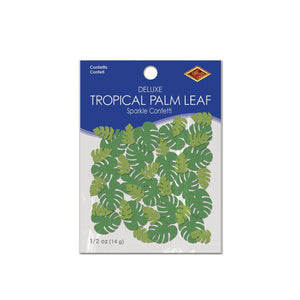 Bulk Tropical Palm Leaf Del Sparkle Confetti (12 Packages) by Beistle