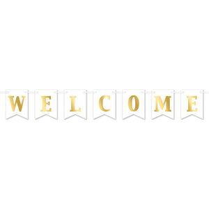 Foil Welcome Party Streamer - Bulk 12 Pack