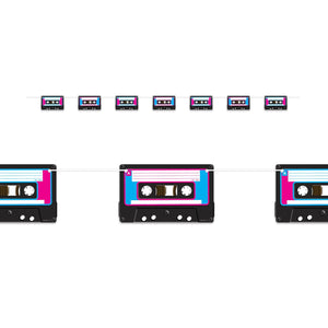 Cassette Tape Party Streamer - Bulk 12 Pack