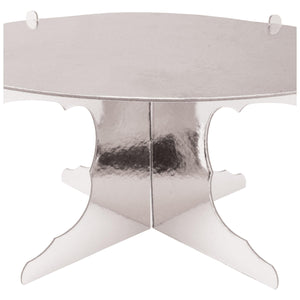 Bulk Metallic Cake Stands - Silver (Case of 24) by Beistle