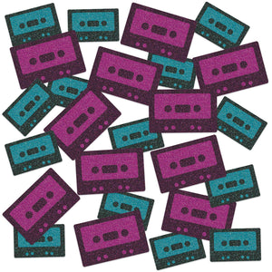 Cassette Tape Deluxe Party Sparkle Confetti (0.5 Oz/Pkg) - Bulk/12 Packs