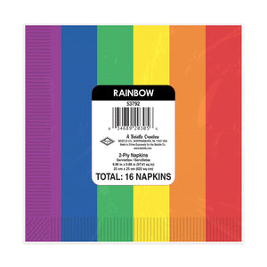 Bulk Rainbow Beverage Napkins (12 Pkgs Per Case) by Beistle