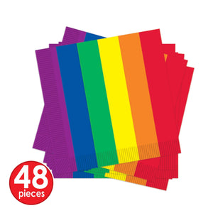 Bulk Rainbow Beverage Napkins (12 Pkgs Per Case) by Beistle