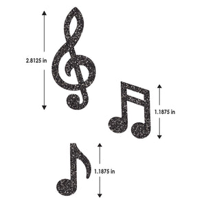 Bulk Musical Note Deluxe Sparkle Confetti - black (12 Packages) by Beistle