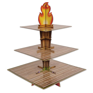 Luau Party Tiki Torch Cupcake Stand - Bulk 12 Pack