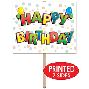 Balloon Happy Birthday Party Yard Sign