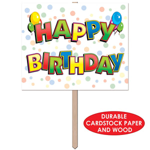 Balloon Happy Birthday Party Yard Sign