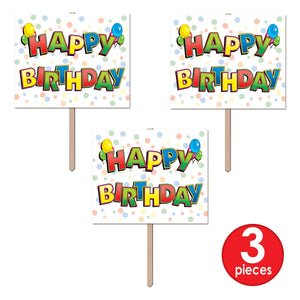 Balloon Happy Birthday Party Yard Sign