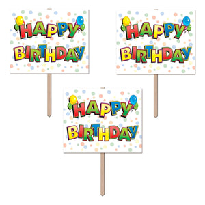 Balloon Happy Birthday Party Yard Sign