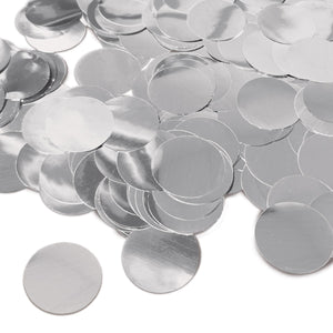 Metallic Deluxe Dot Party Confetti - silver (0.5 Oz/Pkg) - Bulk/12 Packs