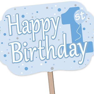 Bulk 1st Birthday Yard Sign - Blue (Case of 6) by Beistle