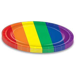 Bulk Rainbow Plates (Case of 96) by Beistle