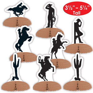 Bulk Western Silhouette Mini Centerpieces (Case of 96) by Beistle