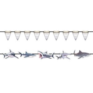 Shark Party Streamer Set - Bulk 12 Pack