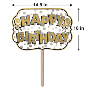 Bulk Foil Happy Birthday Yard Sign (Case of 6) by Beistle