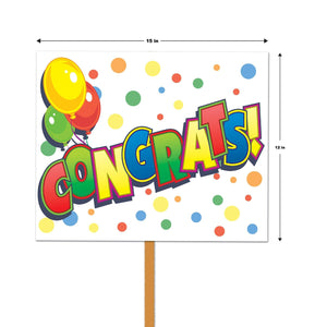 Bulk Congrats! Yard Sign (Case of 6) by Beistle